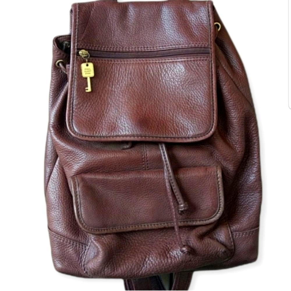 RARE FOSSIL Backpack Genuine Leather Bag RESTORED
